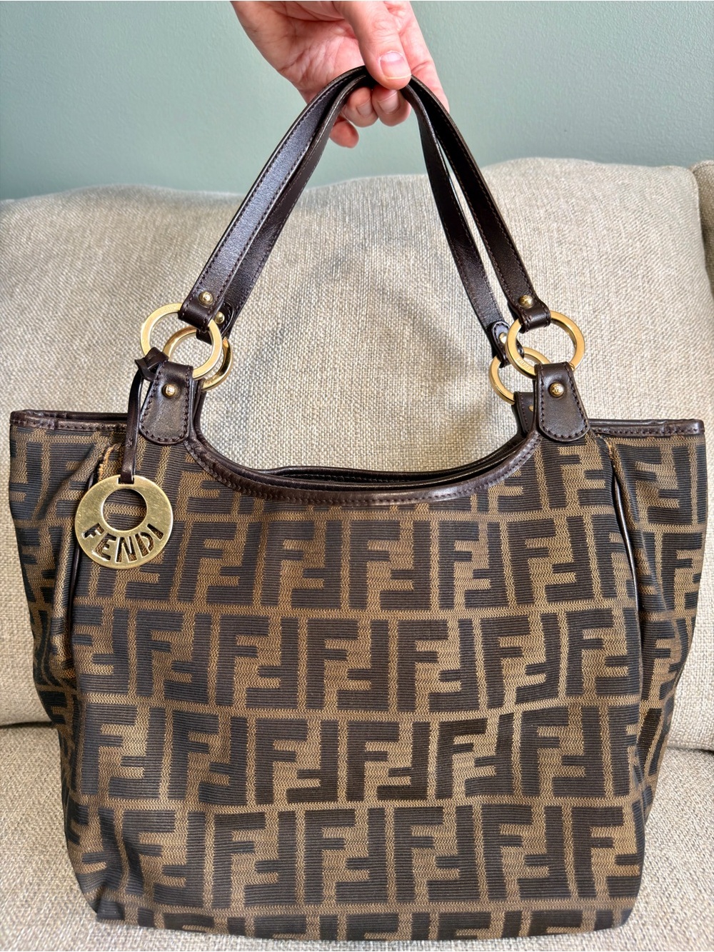 Authentic Vintage Fendi Zucca Chef Tote Bag 2006